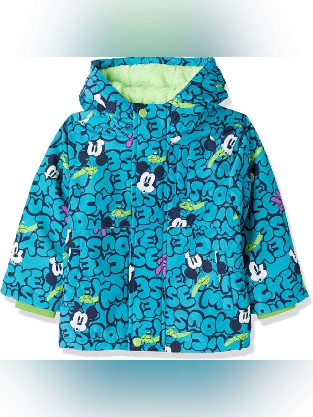 Disney Mickey Mouse Kids Puffer Jacket Hooded. Size XXL: 11-12 Years. NWT.